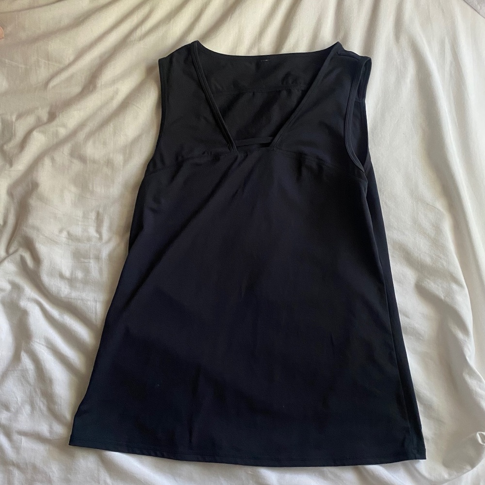 Athletic Black Tank top V neck